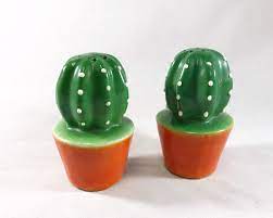 What delightful southwest home decor ! Vintage Made In Japan Novelty Cactus Salt And Pepper Cacti Etsy Stuffed Peppers Vintage Shakers Salt And Pepper