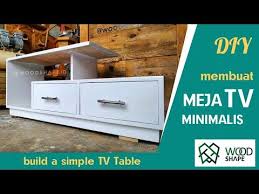 Membuat Meja Tv Minimalis Lemari Tv Dari Multiplek Youtube Em 2020 Mdf Bancada