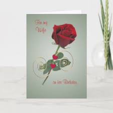 Thinking of you with love on your birthday and wishing you everything that brings you happiness today and always. Romantic For Wife Birthday Cards Zazzle