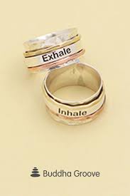 Inhale Exhale Spinning Meditation Ring Meditation Rings Rings Spinning Rings