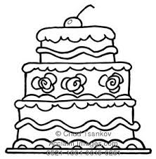 Black And White Birthday Cake Clipart Black And White Birthday Cake With A Cherry On Top Clipart Image Acclaim Stock Photography Cake Clipart Wedding Coloring Pages Coloring Pages