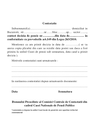 Casele teritoriale de pensii si casele de pensii sectoriale efectueaza controlul asupra respectarii programelor recuperatorii, pe baza normelor comisiile medicale de contestatii functioneaza in cadrul centrelor regionale de expertiza medicala a capacitatii de munca si institutului national de. Model Contestatie