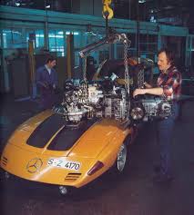 Mercedes C 111 4 Rotor Engine Being Installed Mercedes Benz Classic Classic Mercedes Mercedes Benz Cars