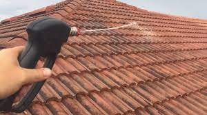 How To Clean Tile Roof With Bleach Clay Roof Tiles Roof Cleaning Cleaning Gutters