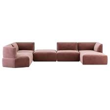 Many people purchase this sofa bed for their guest rooms. Blocks Modular Sofa Offered In Taupe Cotton Velvet For Sale At 1stdibs