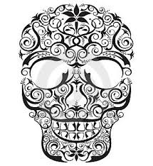 Black And White Sugar Skull Tattoo Pin On Tattoos
