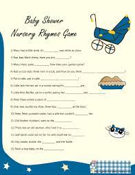 Almost everyone knows a nursery rhyme or two. Free Printable Baby Shower Nursery Rhyme Games