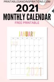Find printable monthly calendar on category printable calendars. List Of Free Printable 2021 Calendar Pdf Printables And Inspirations