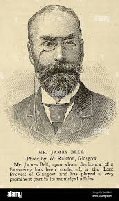 Sir James Bell, 1st Baronet 19th-century Scottish shipping owner and  coal-exporter who served as Lord Provost of Glasgow from 1892 to 1896 Stock  Photo