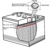 Image result for what should the water level be in golf cart batteries