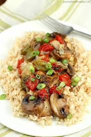 High protein cooking can be easy and delicious. Healthy One Pan Baked Smothered Chicken Yummy Healthy Easy