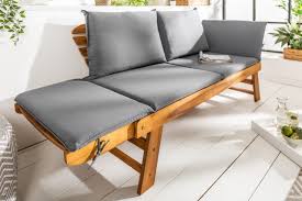 Mit sitzkissen lässt sich jede sitzgelegenheit gemütlicher und schöner gestalten. Massive Sitzbank Modular 152cm Akazie Inkl Kissen Gartenbank Klappbar Riess Ambiente De