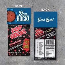 Basketball You Rock Treat Toppers For Pop Rocks Printable Etsy Treat Toppers Basketball Treats Blue Gift Tags