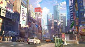 Artstation Anime Background Shin W Anime Background Scenery Background Anime City