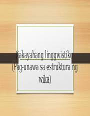 Ang pakikipagtalastasan ay isang gampanin na isinasagawa ng bawat indibidwal. Kakayahang Linggwistiko Pag Unawa Sa Estruktura Ng Wika Pptx Kakayahang Linggwistiko Pag Unawa Sa Estruktura Ng Wika Maghanap Ng Kapareha Basaheng Course Hero