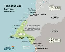 Jalisco Nayarit Time Zone Map Time Zone Map Nayarit Find Hotels