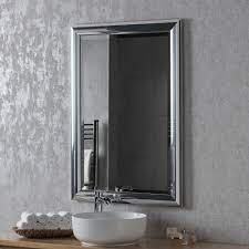 Bathroom mirrors are an essential part of our morning routine. Waverly Chrome Rectangular Mirror Contemporary Mirrors Amor Decor