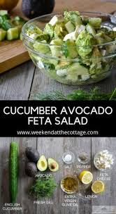 Cucumber Avocado Feta Salad Weekend At The Cottage Recipe In 2020 Avocado Recipes Healthy Avocado Recipes Healthy Low Carb Recipes