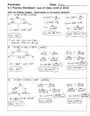 30 trig equations worksheet with answers. 6 1 Practice Ws Key Precalculus Name Key 6 1 Practice Worksheet Law Of Sines Aas C Asa Solve The Following Friangles Round Answers 1 0 The Nearest Course Hero
