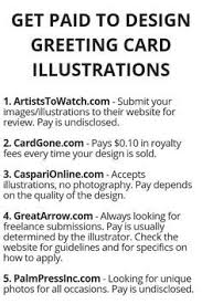 Get Paid To Design Greeting Card Illustrations Work From Home Jobs Working From Home How To Get Money