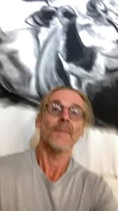 “Rolling” 56 x 90 inch ink and acrylic