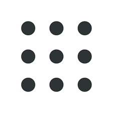 A screencap of a bento button made up of nine dots in a 3x3 grid. Commonly used to denote additional menu options