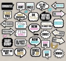 35 X Baby Shower Printable Props For Any Gender Baby Shower Photo Booth Props Baby Shower Photo Props Baby Shower Photos
