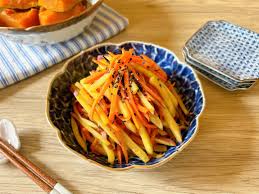 さつまいも と 人参 の きんぴら