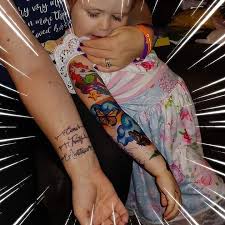 Get some ink without having to make a major commitment 3 Year Old Girl Battling Cancer Gets Tattoo Sleeves To Be Just Like Dad