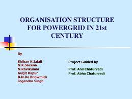 Ppt Organisation Structure For Powergrid In 21st Century