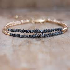 Black And Gold Bracelet Womens Raw Diamond Bracelet Rough Diamond Jewelry Christmas Gifts Etsy In 2020 Black Gold Jewelry Black Diamond Bracelet Jewelry