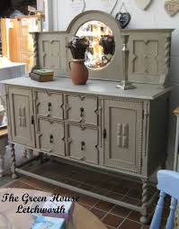Commode hollandaise chiffonnier deux tiroirs en acajou et ronce de noyer. Large Solid Oak Chiffonier Painted With Autentico Soft Grey Vintage Chalk Paint Over Kitchen Cupboards Paint Antique Oak Sideboard Refinishing Furniture