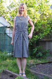 The dress has a neck band, and a vent at the back hem to add room for movement. Sewing Pattern Kielo Dress