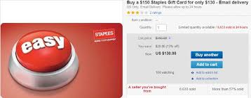 Reselling Can Be Quick Easy Profitable An Example Using Staples Gift Cards Pointscentric