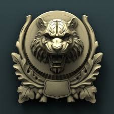 Tiger Head Medallion 3d Stl Model For Cnc Cgtrader Logo Design Set Stl Print Models