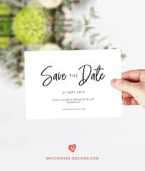 Print a different design on every card for free! Modern Save The Date Template Printable Save Our Date Card Etsy Save The Date Templates Diy Save The Dates Wedding Announcement Cards