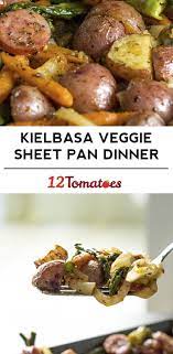 Kielbasa Veggie Sheet Pan Dinner Recipe Sheet Pan Dinners Baked Veggies Recipes