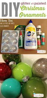 How To Make Glitter Painted Glass Ornaments Painted Christmas Ornaments Glass Ornaments Diy Diy Christmas Ornaments