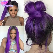 Black And Purple Wig Purple Ombre Wig Purple Full Lace Ombre Human Hair Wigs For Black Women Silky Straight Full Lace Wig Human Hair Human Hair Wigs Wig Hairstyles