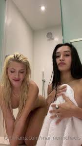 Marine Michaels shower with friend