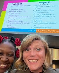 unapologeticallyADHD panel! Pictured here Paris of @1oh6_events.  Presentation by @coachingwithjess