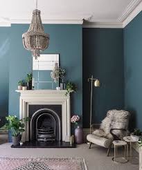 Living Room Painted In Inchyra Blue Ceiling In Shaded White And The Fire Surround In Drop Cloth All By Farrow Ball Therapy Office Suite In 2019 Victor