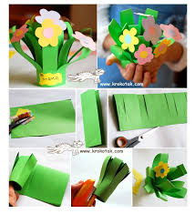 Blumengeschenk Kids Crafts Artigianato Festivita Arte Della Carta