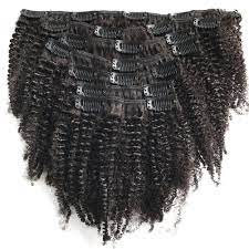 Amazon Com Fdshine Afro Kinkys Curly Clip Ins Hair Extensions For Black Women Brazilian 4b 4c Cli Clip In Hair Extensions Real Hair Extensions Curly Clip Ins
