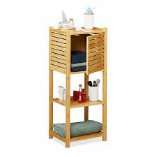 A la recherche de meubles design ? Etagere De Salle De Bain En Bambou Meuble Sur Pied Cuisine Compartiment A Porte Eur 74 90 Picclick Fr