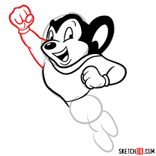 How To Draw Mighty Mouse Step By Step Drawing Tutorials In 2020 Drawings Cartoon Drawings Drawing Tutorial