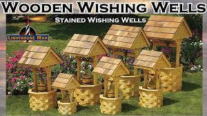 Create an elegant wishing well planter or a rustic lawn ornament, custom sized to fit your space. Amish Crafted Wooden Wishing Wells Lighthouse Man