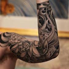 Black And Grey Tattoo Sleeve Filler 