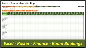 Pivot Excel Data Roster Database Room Bookings Or Income
