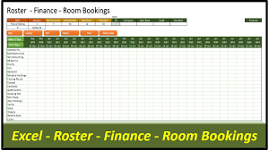 pivot excel data roster database room bookings or income